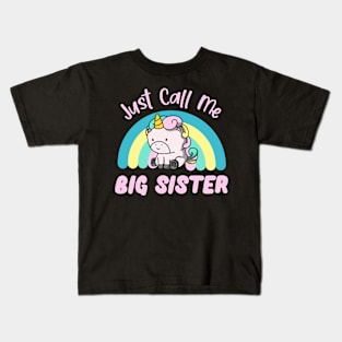 Big Sister Unicorn Pony Sisters Girls Kids T-Shirt